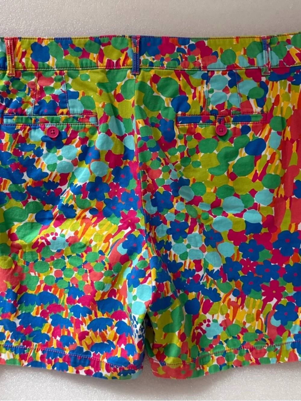 Talbots Weekend Floral Shorts 16P Bright Multicolor Summer Beachy Stretch Cute